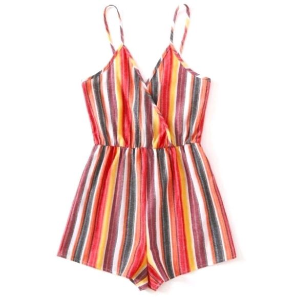 brand NEW GORGEOUS SPHAGHETTI STRAP MULTICOLORED PLUS SIZE ROMPER SZ 4X - Picture 2 of 6